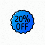 20 % off badge order online Lottie animation