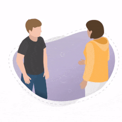 Blob chat 06 handshake Lottie animation