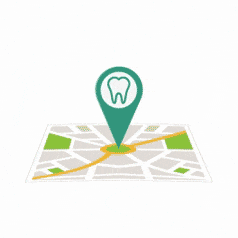 Dentist map pin Lottie animation