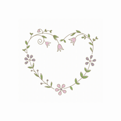 Flower heart Lottie animation