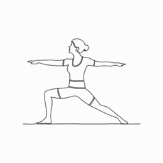 Girl yoga training 01  Rive & Lottie animation