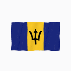 Barbados flag Lottie animation