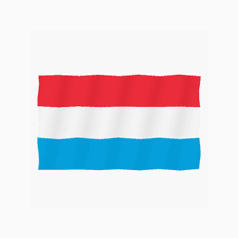 Luxembourg flag Lottie animation
