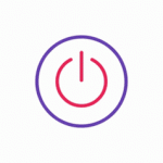 Power button icon 3D Lottie animation