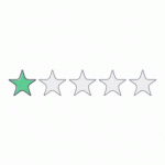 Star rating green 1 Lottie animation