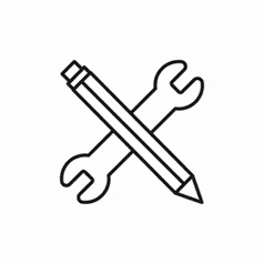 Wrench & Pencil Icon Lottie animation