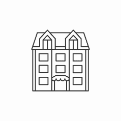 Building apartment icon  Rive & Lottie animation