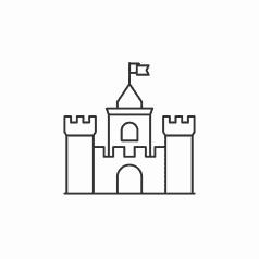 Building castle icon 01  Rive & Lottie animation