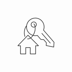 Building house key icon  Rive & Lottie animation